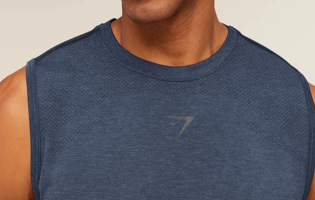 Tank Lightweight Seamless Regular Fit - Azul