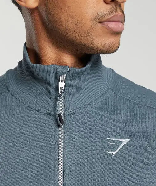 Chamarra Pique Track Regular Fit - Verde