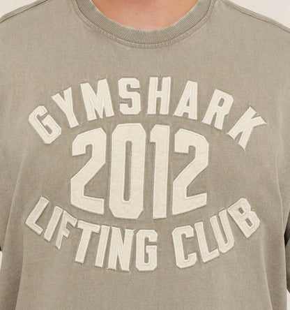 Playera Lifting Club 2012 Extreme Oversize - Café
