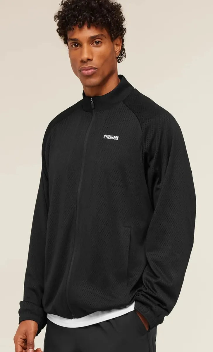 Chamarra Train Zip Through Oversize - Negro