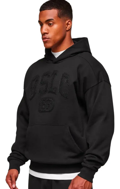 Hoodie Allblack GSLC Oversize - Negro