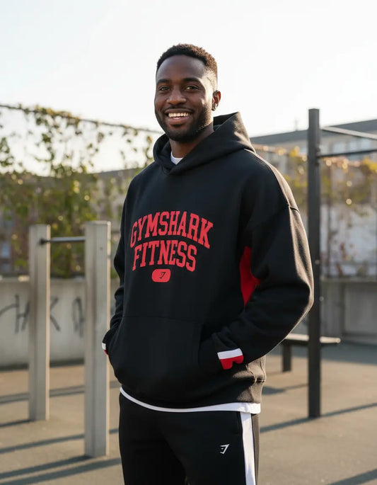 Hoodie Varsity Oversize - Negro