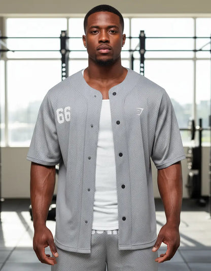 Jersey Baseball Oversized - Gris