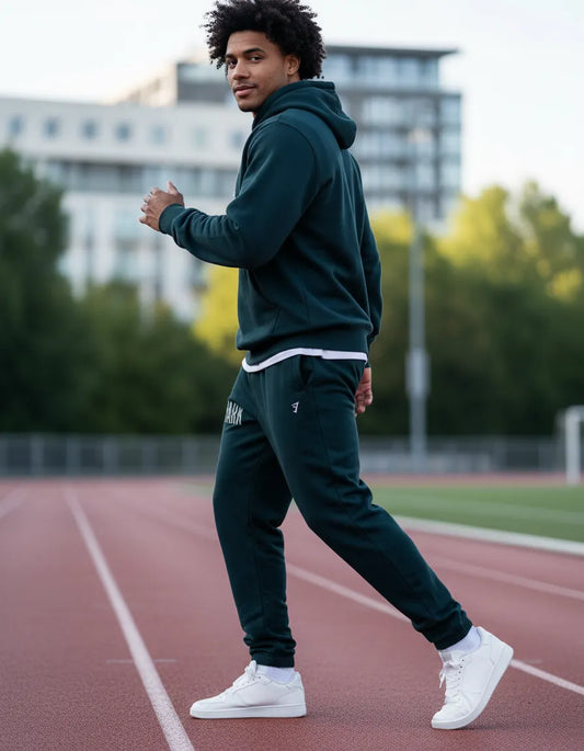Jogger Worn Graphic Oversize - Petrol Blue