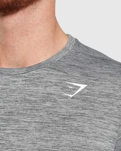 Playera Arrival Marl Slim Fit - Gris Jaspeado