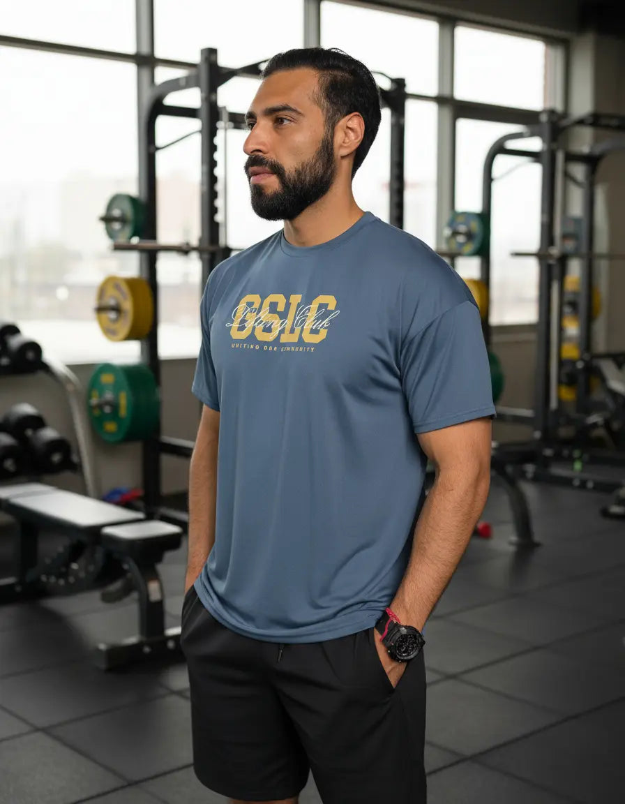 Playera GSLC Lifting Club Oversize - Azul