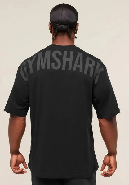 Playera Power Oversize - Negro/Gris