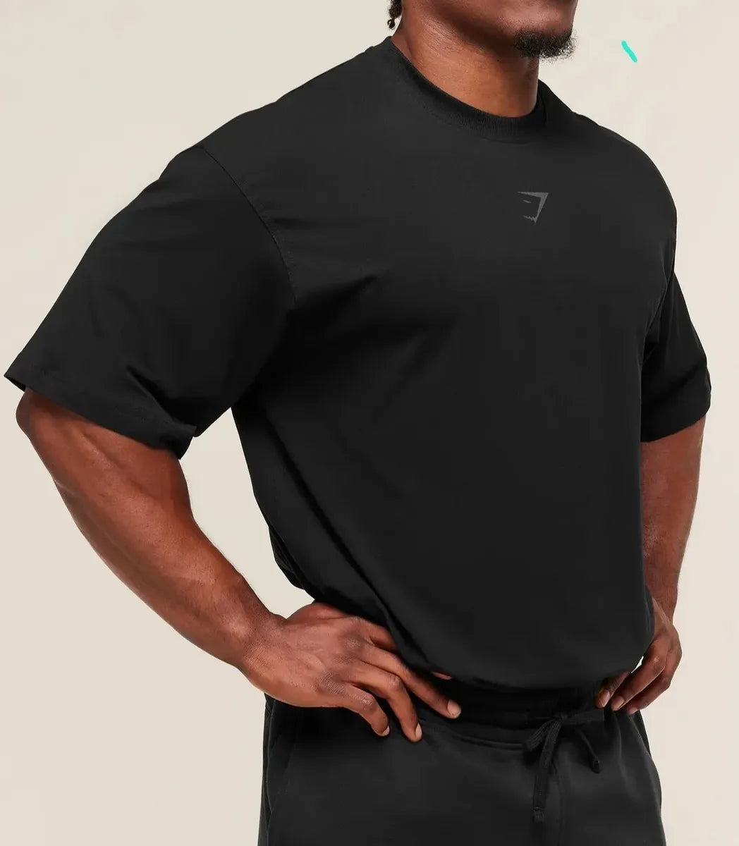 Playera Power Oversize - Negro/Gris