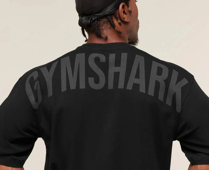 Playera Power Oversize - Negro/Gris