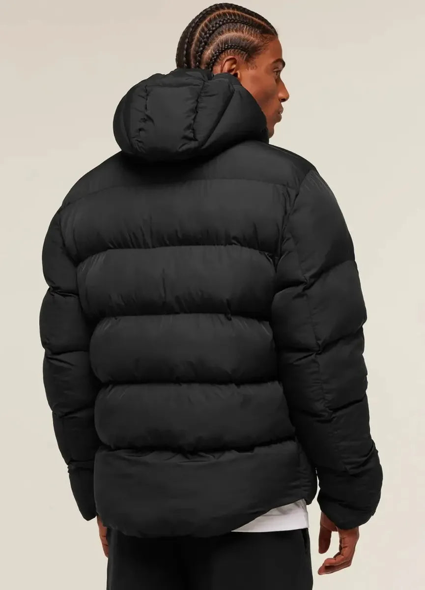 Hooded Puffer Jacket - Negro