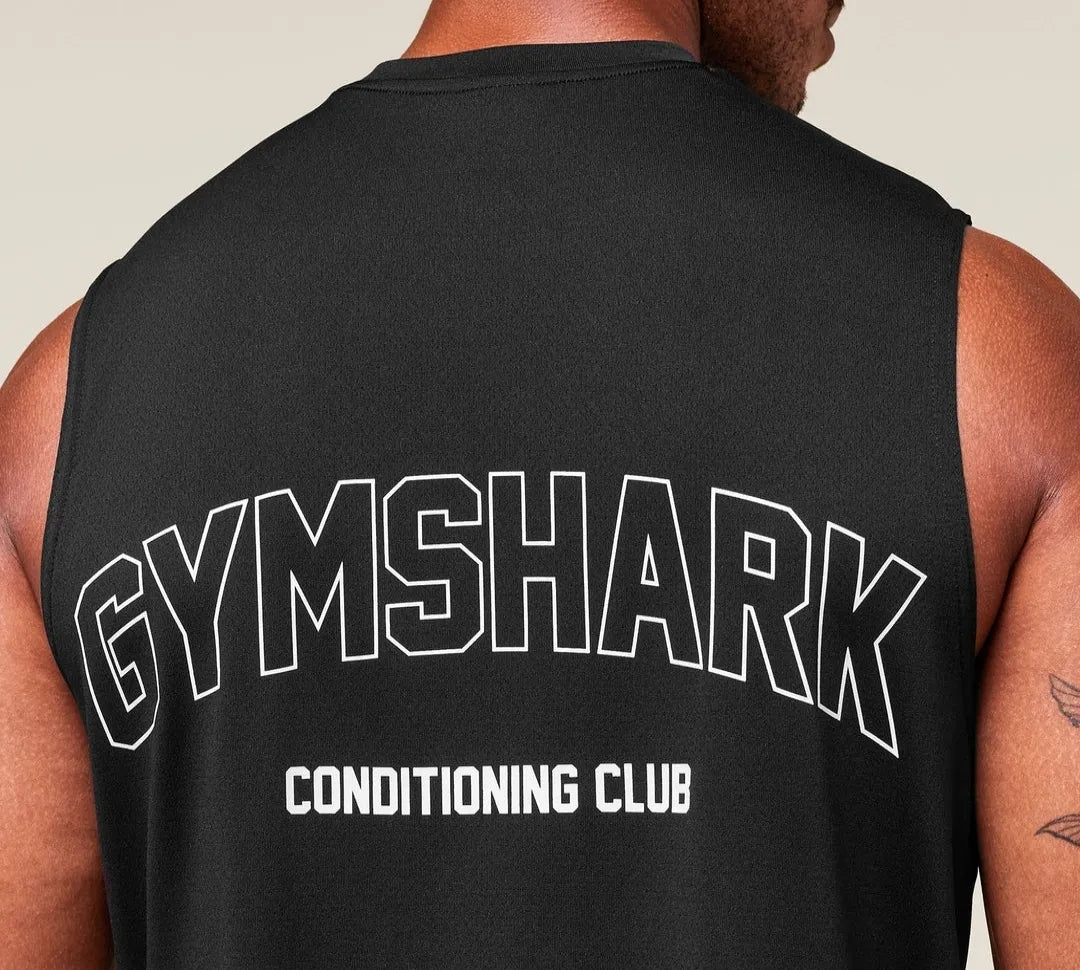 Tank Hybrid Athlete Cut Off Oversize - Negro