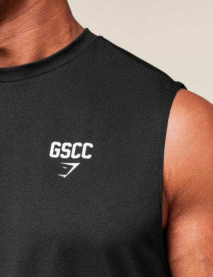 Tank Hybrid Athlete Cut Off Oversize - Negro