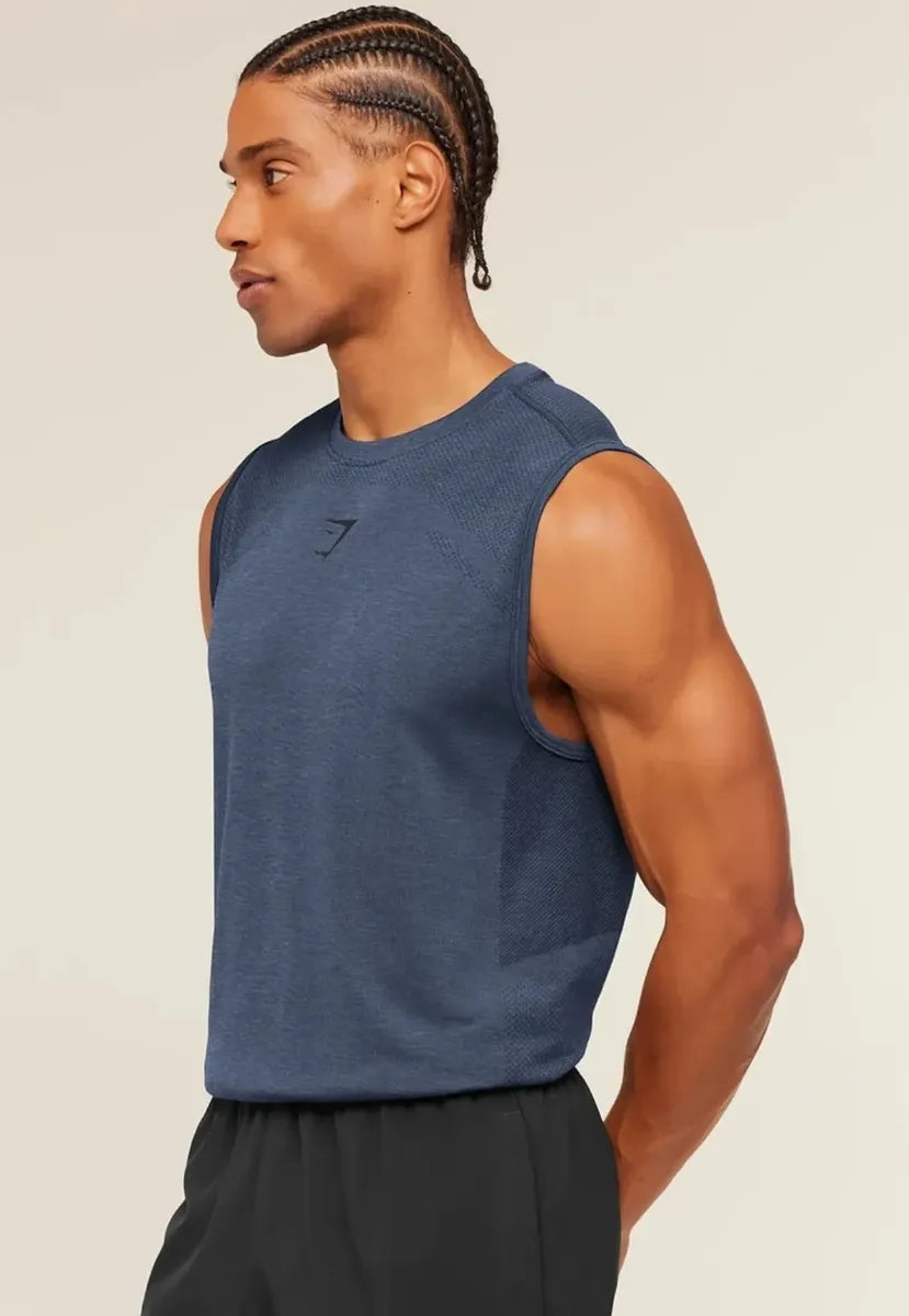 Tank Lightweight Seamless Regular Fit - Azul