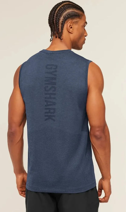 Tank Lightweight Seamless Regular Fit - Azul