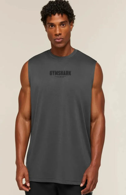 Tank Graphic Motion Blur Oversize - Gris