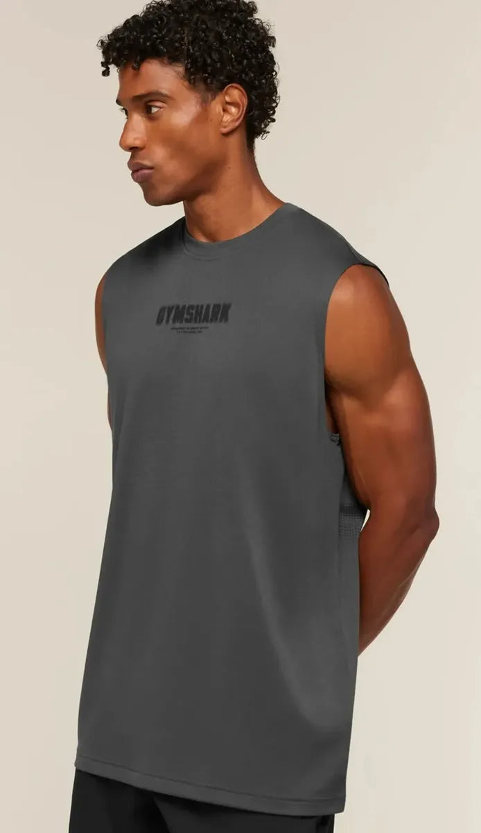Tank Graphic Motion Blur Oversize - Gris