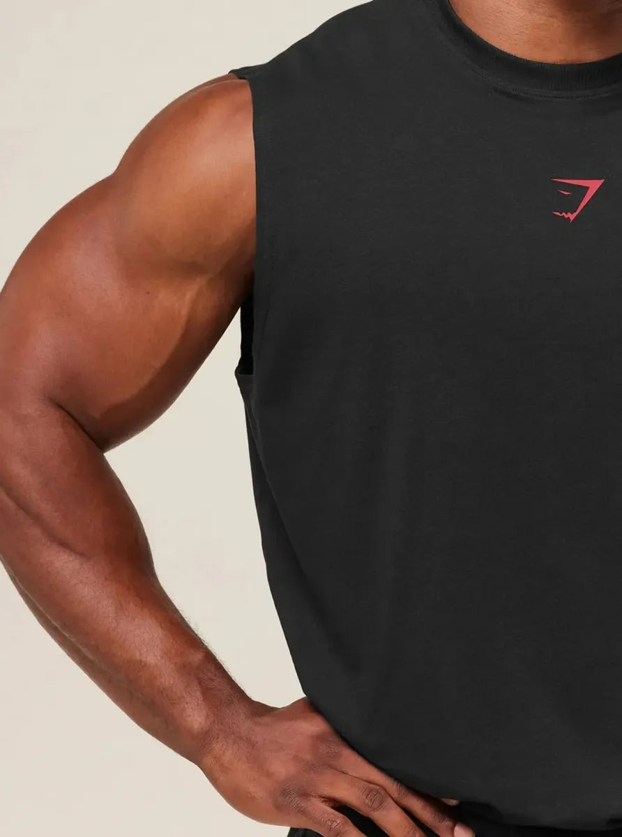 Tank Power Cut Off Oversize - Negro/Rojo