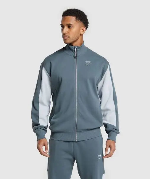 Chamarra Pique Track Regular Fit - Verde