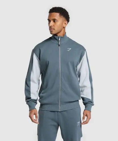 Chamarra Pique Track Regular Fit - Verde