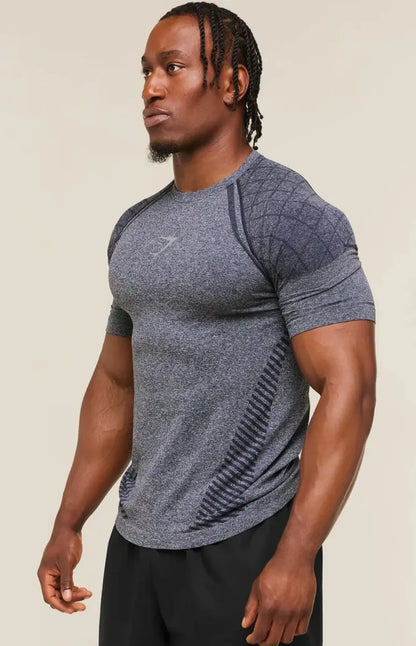 Playera Devant Seamless Slim Fit - Azul