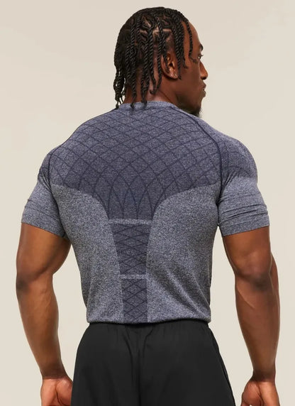 Playera Devant Seamless Slim Fit - Azul