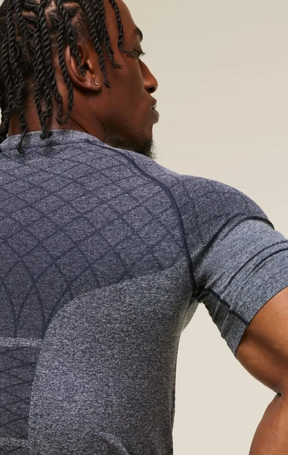 Playera Devant Seamless Slim Fit - Azul
