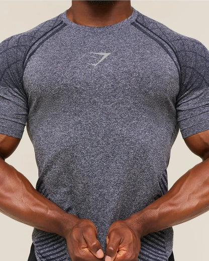 Playera Devant Seamless Slim Fit - Azul