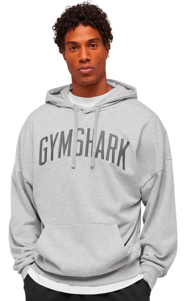 Hoodie Worn Oversize - Gris