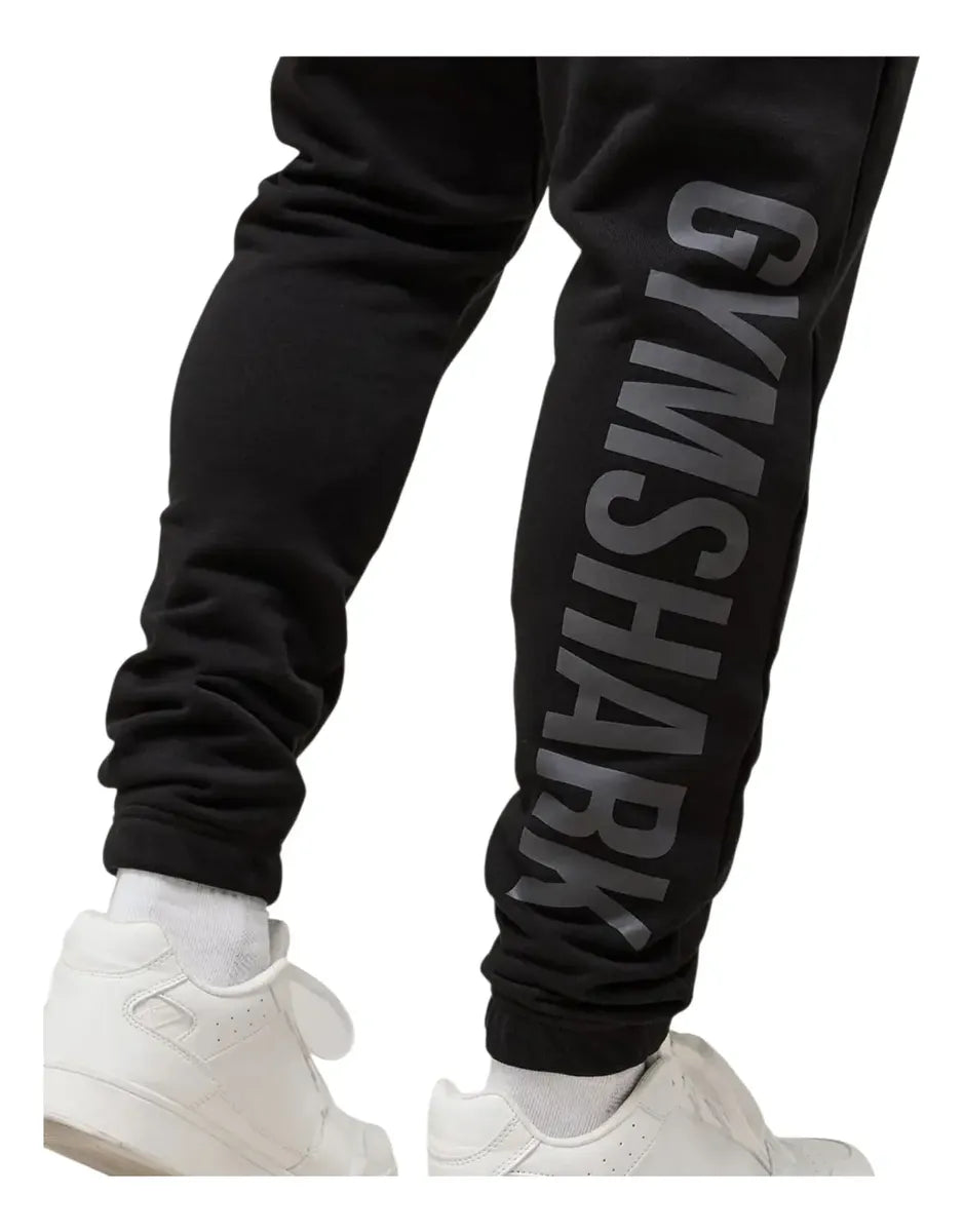 Jogger Power Wordmark Oversize - Negro