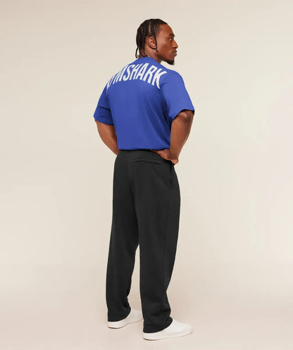 Playera Power Oversize - Azul Rey/Blanco