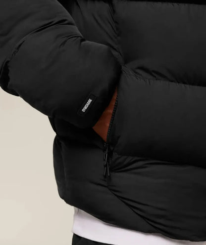 Hooded Puffer Jacket - Negro