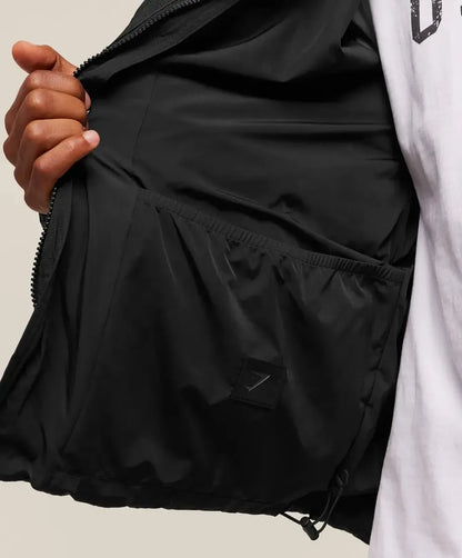 Hooded Puffer Jacket - Negro