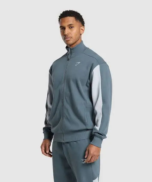 Chamarra Pique Track Regular Fit - Verde