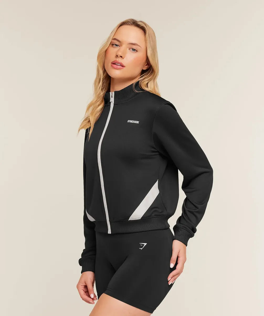 Chamarra Gymshark Lightweight Tricot Zip Regular Fit - Negro