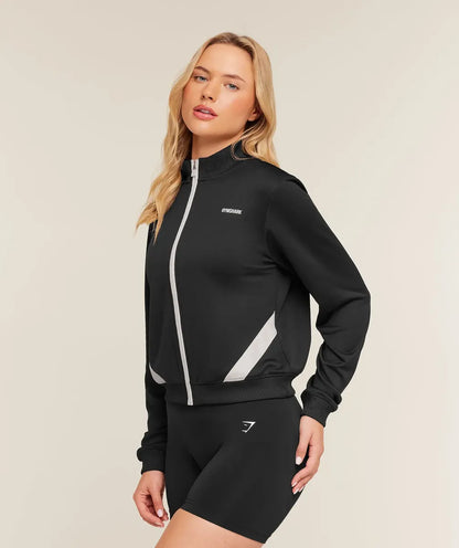 Chamarra Gymshark Lightweight Tricot Zip Regular Fit - Negro