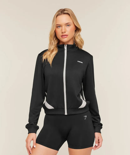 Chamarra Gymshark Lightweight Tricot Zip Regular Fit - Negro